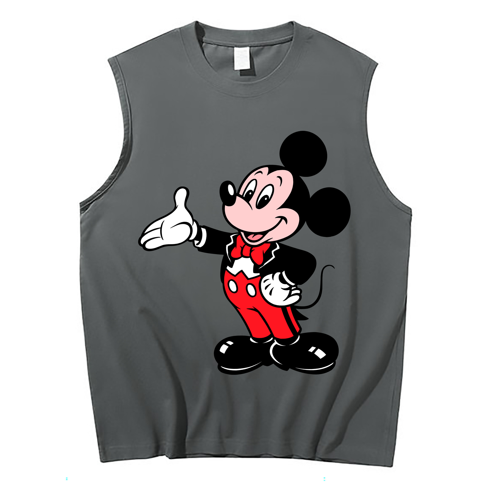 ミッキーマウス Mickey Mouse コットン100％タンクトップ（フロントプリント）